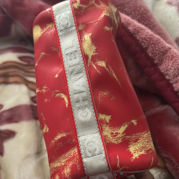 1 daysale Rare CHANEL Chanel Sports Coco logo Mini Boston Bag Handbag Red/Gray - Picture 10 of 13